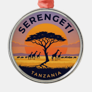 Serengeti National Park Tanzania Metal Tree Decoration