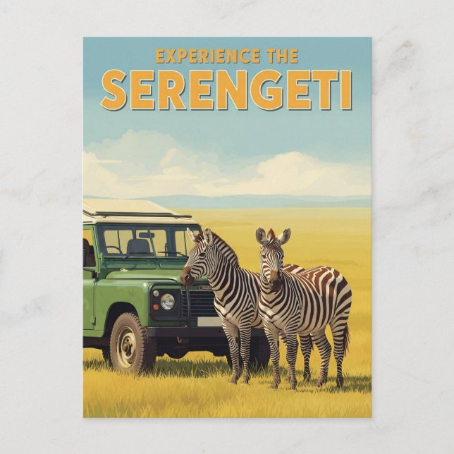 Serengeti National Park Tanzania Zebras Postcard (Front)