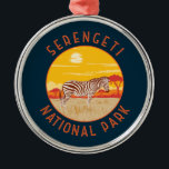 Serengeti National Park Zebra Travel Art Vintage Metal Tree Decoration<br><div class="desc">Serengeti vector artwork design. The Serengeti is well known for the largest annual animal migration in the world.</div>