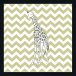 Serengeti Safari Chevron with Pop Art Giraffe Poster<br><div class="desc">Mod Chevron pattern in Emporio Moffa's Safari Moods colour palette,  with pop art giraffe on one side.</div>
