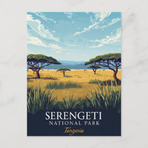 Serengeti Safari National Park Postcard