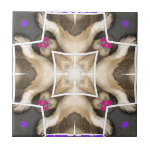 Serengeti Splendour: Vibrant Animal Hide Artistry Tile
