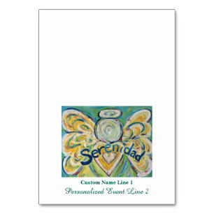 Serenidad Inspirational Word Angel Table Tent Card