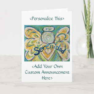 Serenidad Word Angel Inspirational Greeting Card