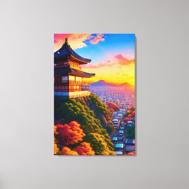 Serenity Above the Metropolis Canvas Print (Front)