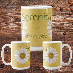 Serenity After Coffee Yellow Daisy Mug