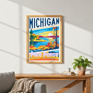 Serenity Awaits: Discover Michigan’s Tranquil Lake Poster