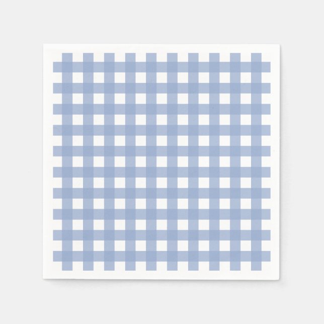 Serenity Blue Gingham Napkin (Front)
