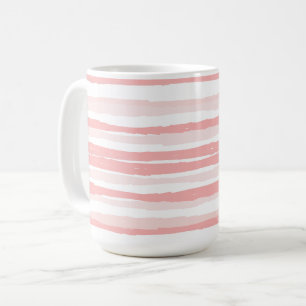 Serenity Boho Blush Pink Organic Stripes Coffee Mug