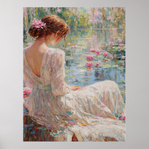 Serenity by the Water Lilies Poster