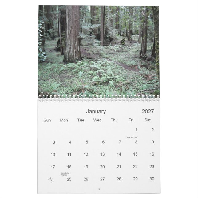 Serenity Calendar (Jan 2027)