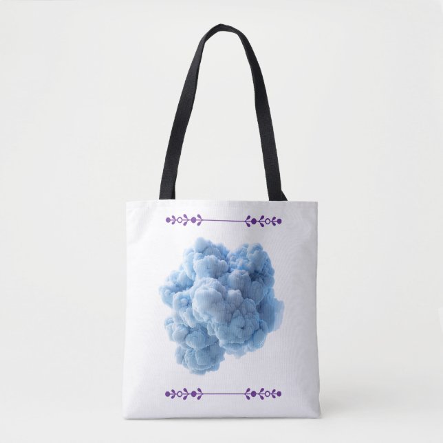Serenity Cloud Graphic Tee - Peaceful Vibes tshart Tote Bag (Front)