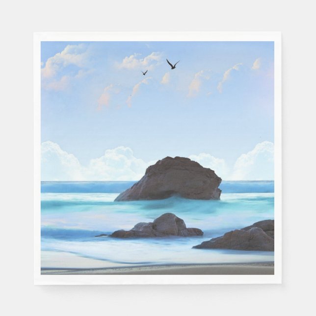 Serenity, clouds, quiet beauty napkin (Front)