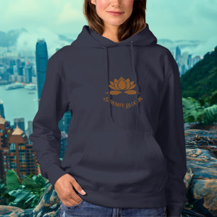 Serenity – Copper Lotus Flower Design Hoodie