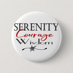 Serenity Courage Wisdom 6 Cm Round Badge