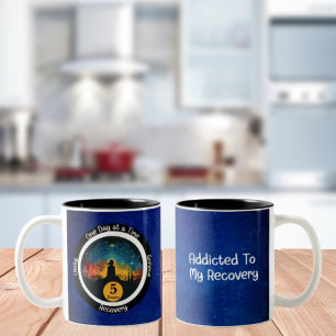 Serenity Customised Sobriety Milestone Gift Two-Tone Coffee Mug