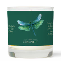 Serenity Dragonfly Scented Jar Candle