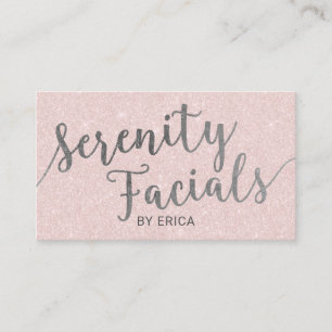 Serenity Facials Skincare Salon Spa Aesthetician Business Card