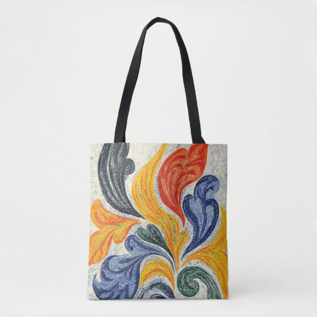 Serenity Flower Dreams Abstract  Tote Bag (Front)