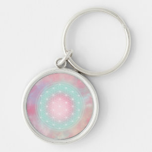 serenity flower of life key ring