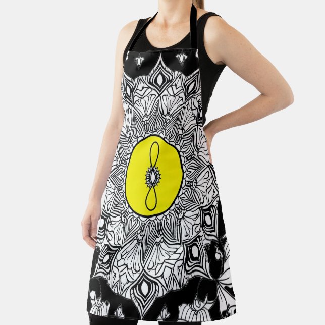Serenity in Bloom – Mindful Colouring Page  Apron (Insitu)
