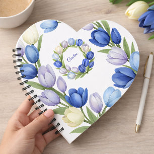 Serenity in Bloom Pastel Tulip Floral Home Decor Notebook