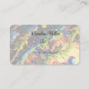 Serenity in Blue Abstract Flowing Forms Business Card