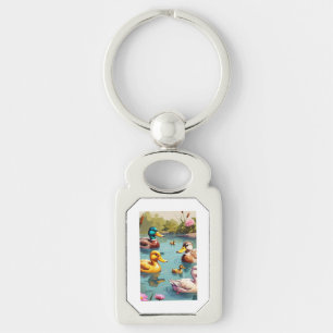 "Serenity in Duck Parade" Key Ring