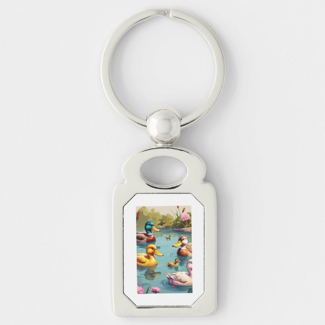 "Serenity in Duck Parade" Key Ring (Front)