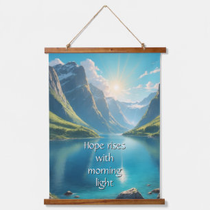 Serenity in Fjords Wood Topped Wall Tapestry