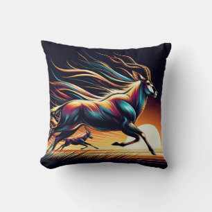 Serenity in Motion Antelope-Inspired Cushion