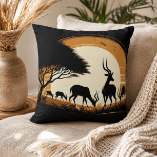 Serenity in Motion Antelope-Inspired Cushion