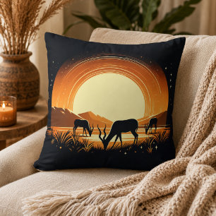 Serenity in Motion Antelope-Inspired Cushion