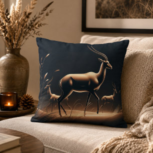 Serenity in Motion Antelope-Inspired Cushion