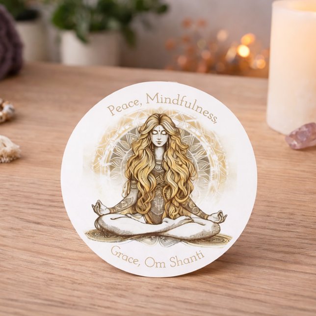 Serenity in Stillness Classic Round Sticker (Creator Uploaded)