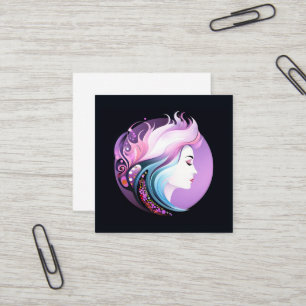 "Serenity in Style" Women's Beauty Square Business Card