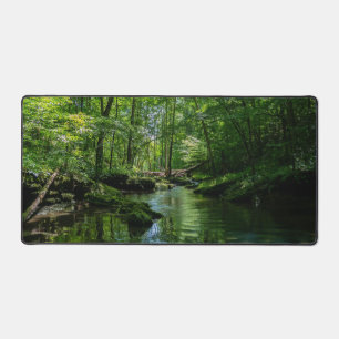 Serenity in the forest desk mat