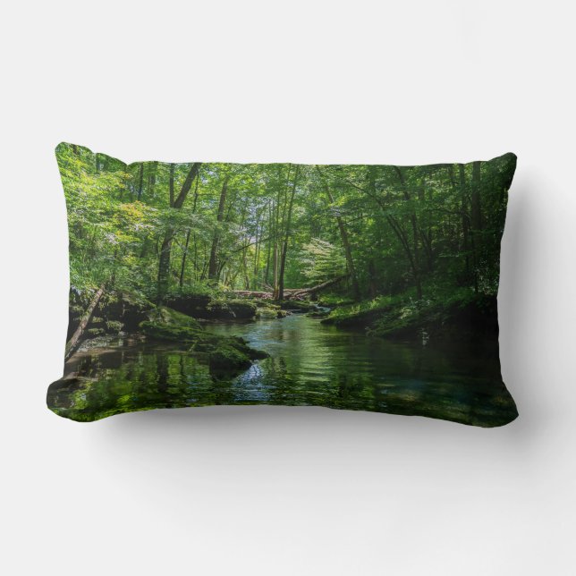Serenity in the forest  lumbar cushion (Front)