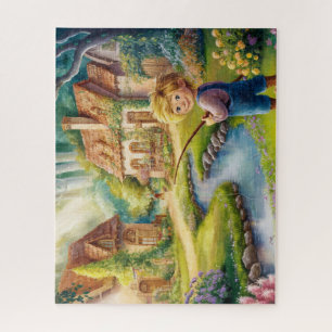 Serenity in the Village Painting Jigsaw Puzzle