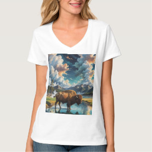 Serenity in the Wild - Buffalo T-Shirt