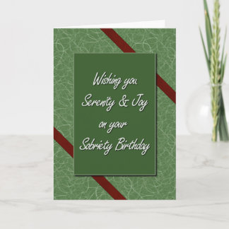 Serenity & Joy Sobriety Birthday Card