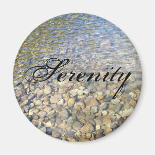 Serenity lake rocks button magnet