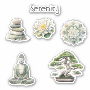 Serenity Lotus Flower Rocks Buddha Bonsai Tree