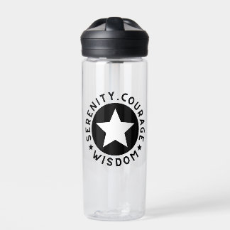 Serenity Meeting Customisable Name and Date Trendy Water Bottle