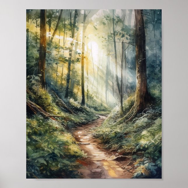 Serenity of Nature Peaceful Forest Poster (Front)