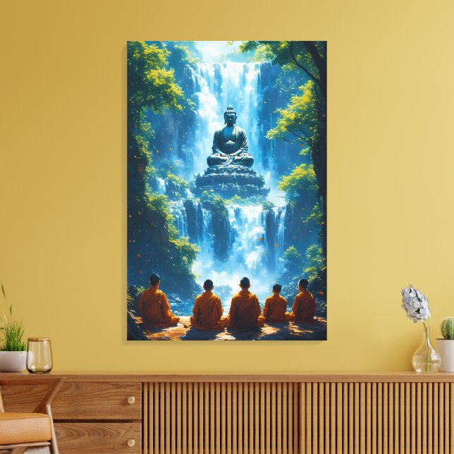 Serenity of the Five Monks Canvas Print (Insitu(LivingRoom))
