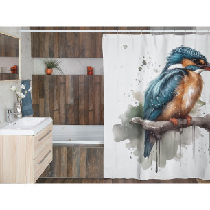 Serenity of the Kingfisher  Shower Curtain