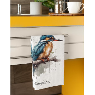 Serenity of the Kingfisher Tea Towel