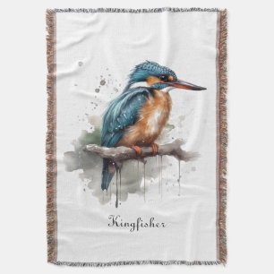 Serenity of the Kingfisher Throw Blanket