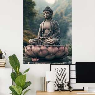 Serenity of the Lotus Buddha Poster
